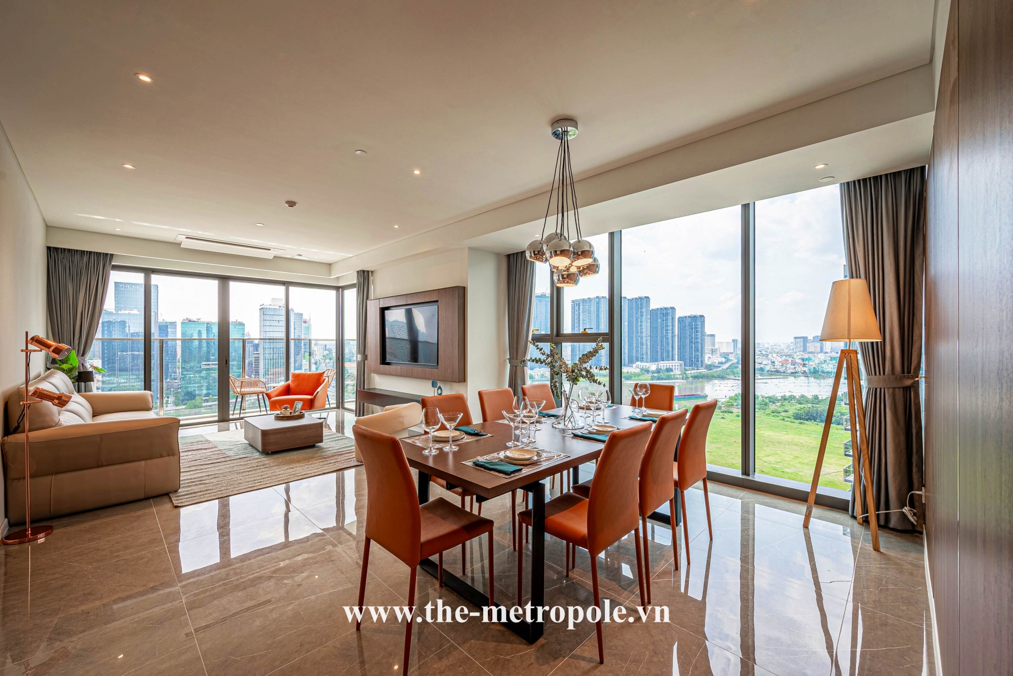 High floor 3-bedroom apartment for rent in The Opera Residence with luxury furniture