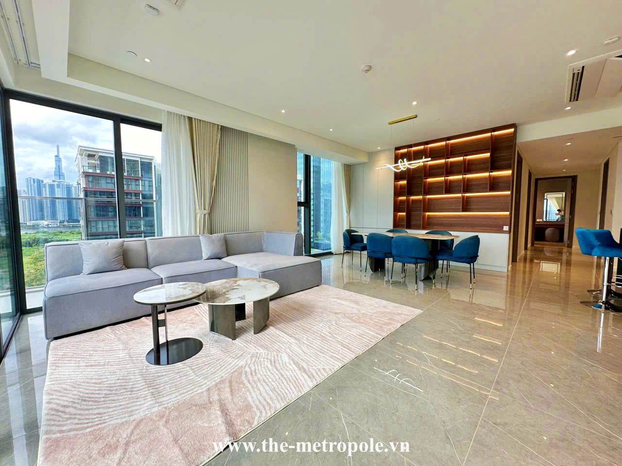 Stunning 4-bedroom apartment for rent in The Opera Residence with beautiful furniture