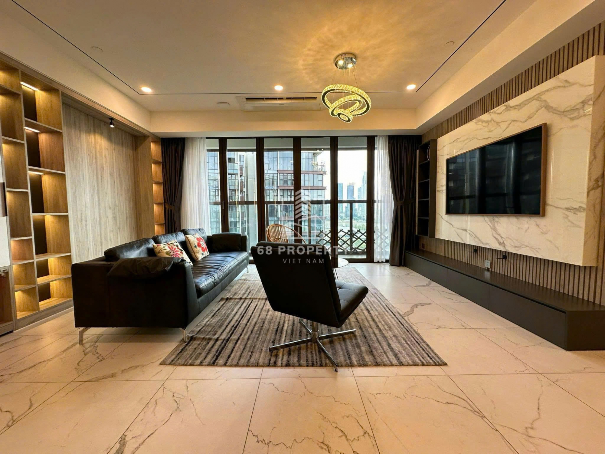 Cho thuê căn hộ The Metropole Galleria 3 phòng ngủ full nội thất view cầu Ba Son