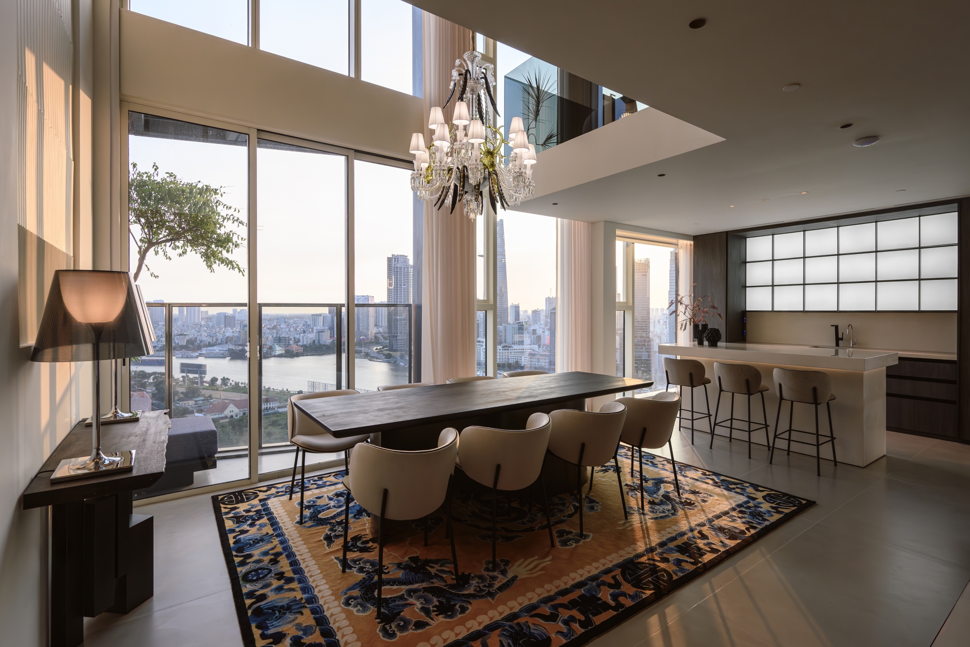 Luxury 3 bedroom apartment for rent at The Opera Metropole with stunning river views and an elegant living space