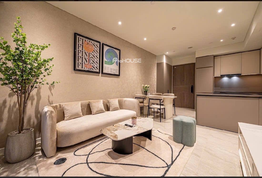 This unit features a sophisticated design, fully furnished with premium int