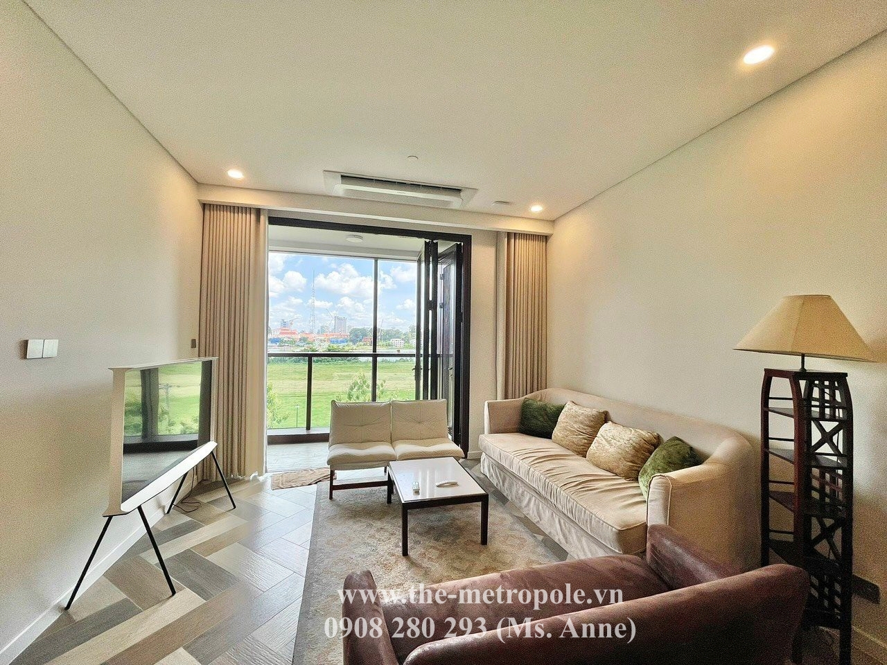 Low rental 1 bedroom apartment in The Metropole Thu Thiem for rent