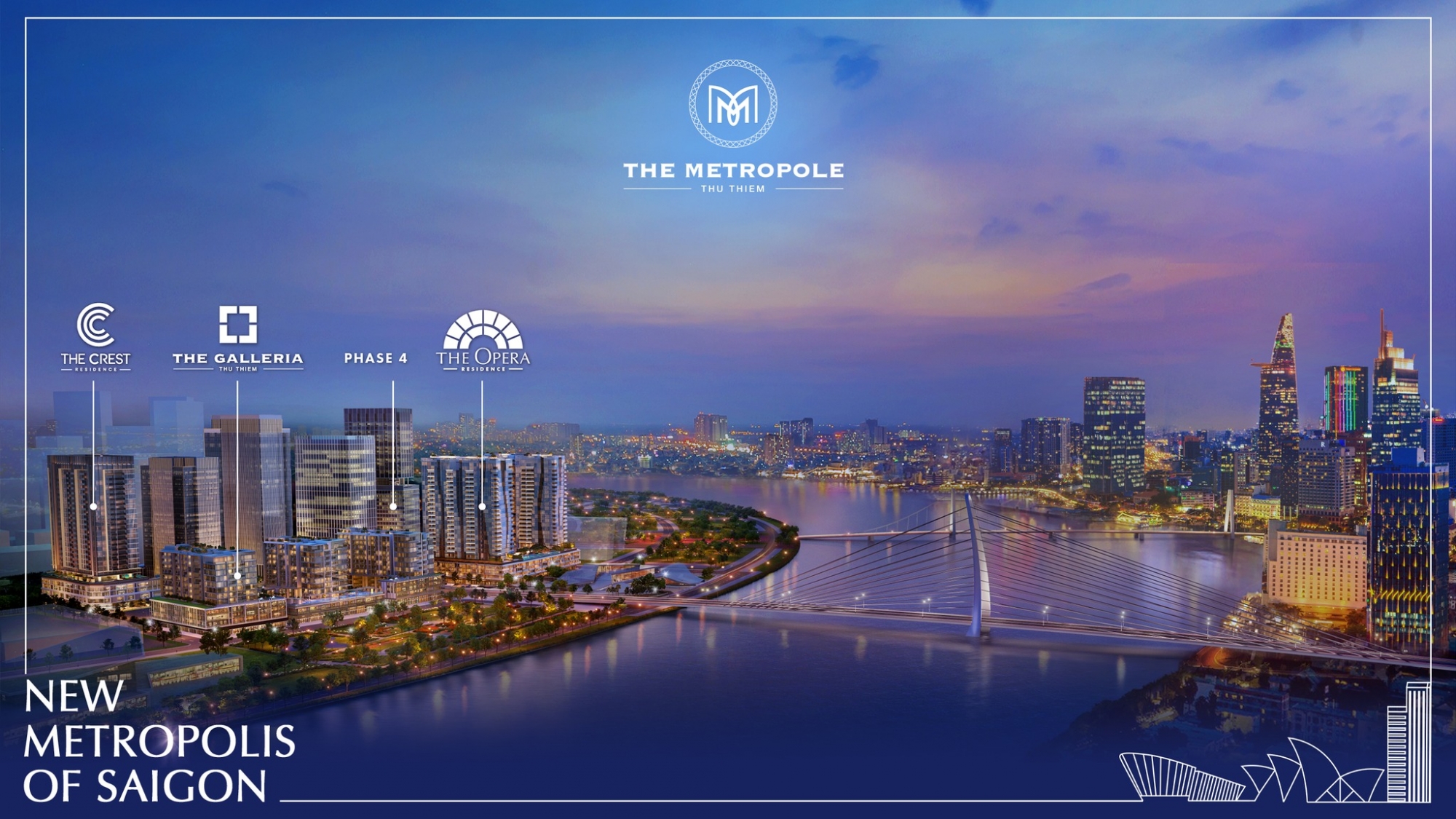 Apartment for rent in The Crest Residence - The Metropole Thu Thiem